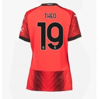 Billiga AC Milan Theo Hernandez #19 Hemma fotbollskläder Dam 2023-24 Kortärmad